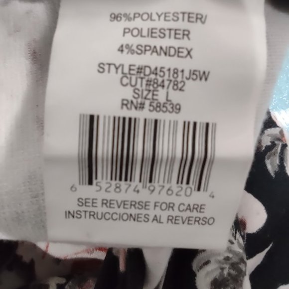 SPEECHLESS PEPLUM BLACK FLORAL PENCIL SKIRT DRESS SLEEVELESS WOMEN'S SIZE L - Picture 7 of 8